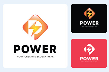 P Power Logo Design Template