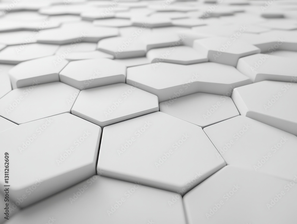 Poster a detailed close up view of a white hexagon pattern on a white surface