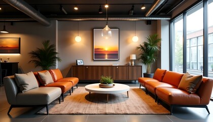 Fototapeta premium Stylish meeting rooms and lounges