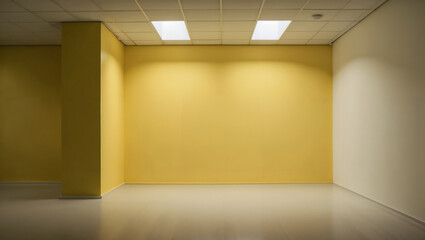 Empty yellow office background, a clean slate ready for innovative business.