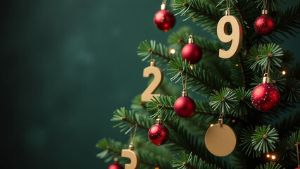 christmas tree nine numeric character decorations