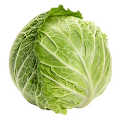 Fresh ripe cabbage vegetable isolated on a transparent background