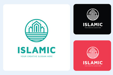 Circle Islamic Logo Design Template
