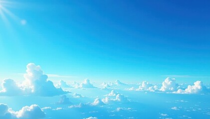Vast, clear azure sky with subtle cloud wisps, scene, tranquil