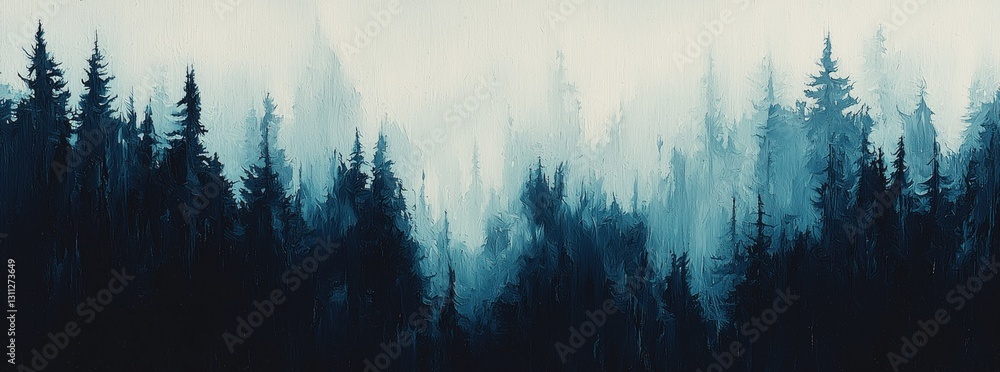 Poster a dark navy blue glowing grainy gradient set against a black background noise texture is ideal for a