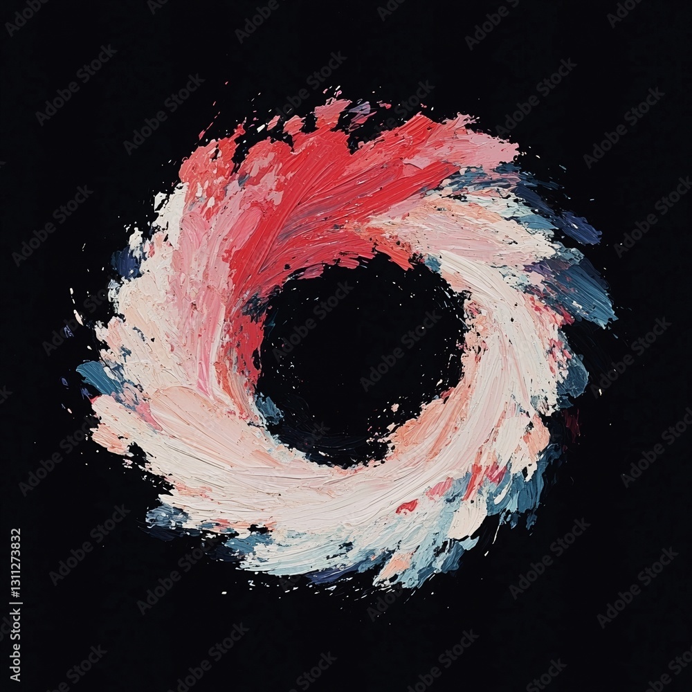 Poster vibrant abstract sphere comprising 3d particles with dynamic textures