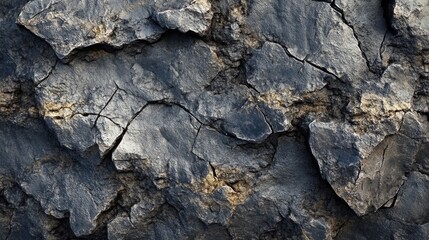 Fototapeta premium A close up image of a rugged stone rock surface