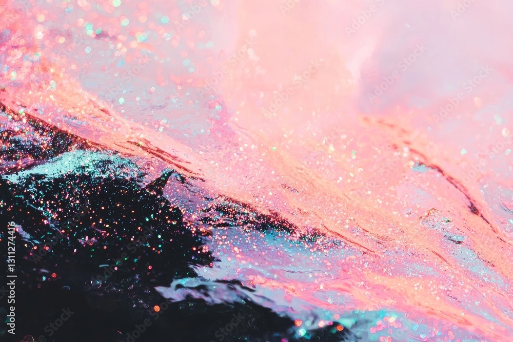 Poster a luxurious abstract background featuring a multicolor gradient with colorful sequins