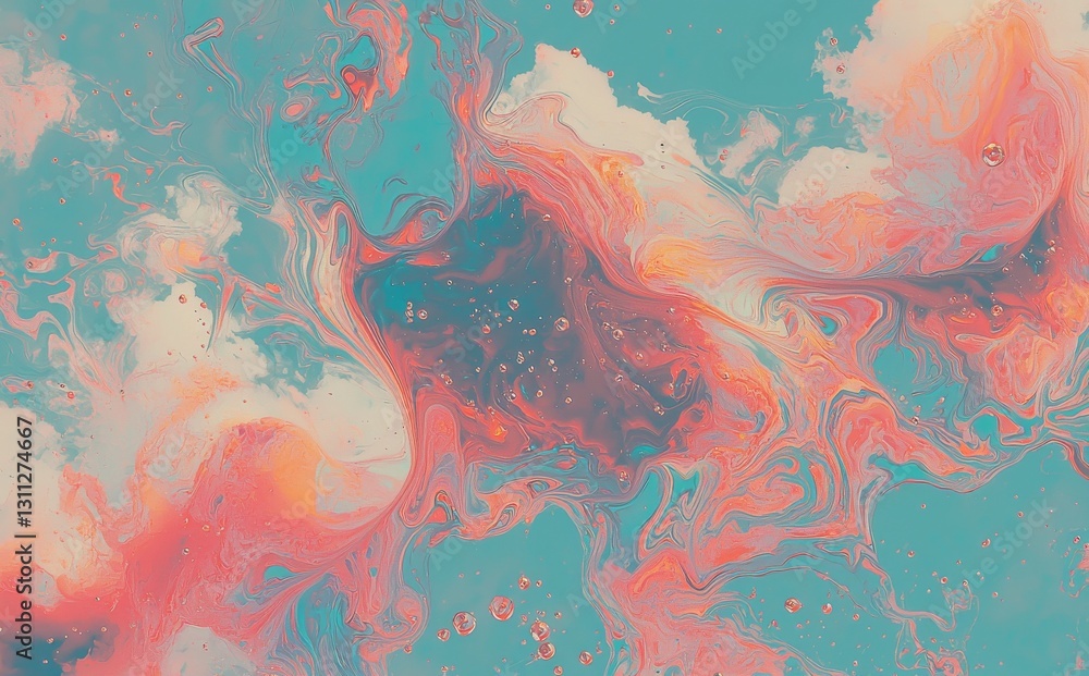 Poster a psychedelic abstract background is depicted in this photo, which is a macro shot featuring light i