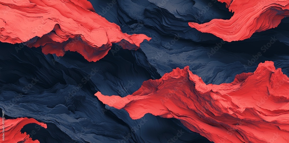 Poster background featuring dynamic orange hues and an abstract square shape, characterized by minimal geom