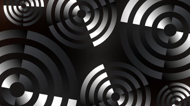 Dynamic Roller Coaster Rotating Lines in a Futuristic WiFi Shape &ndash; Abstract Motion Graphic Background for Technology and Digital Concepts