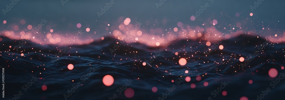 Aufkleber digital communication is represented through abstract points, set against a technological backdrop, 