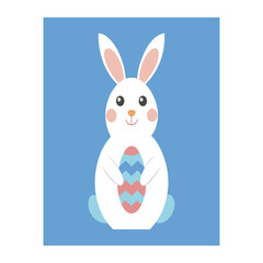 easter bunny with egg