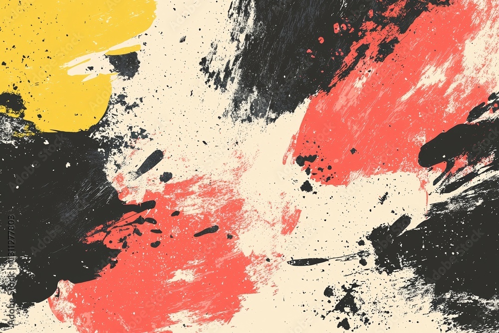 Poster a seamless abstract background with a vibrant halftone glitch effect is characterized by a blend of 