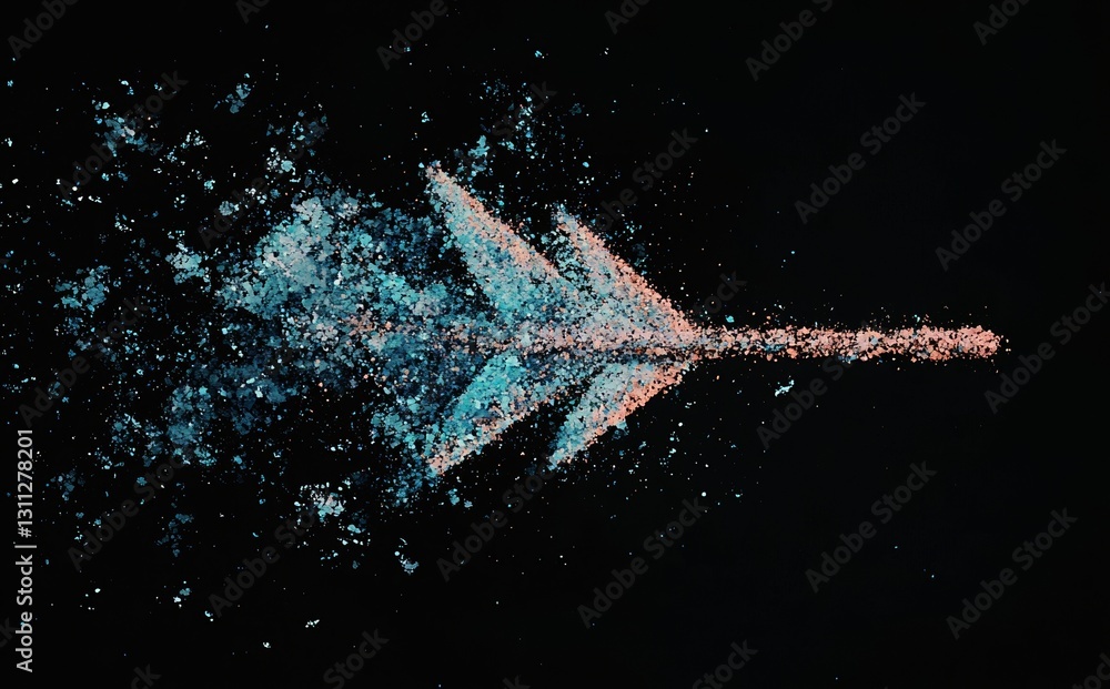 Aufkleber the abstract concept of an arrow symbol represents the idea of forward speed and technology innovati
