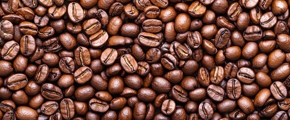 Obraz premium Rich coffee beans displaying their unique texture and aroma representing the essence of a gourmet coffee experience