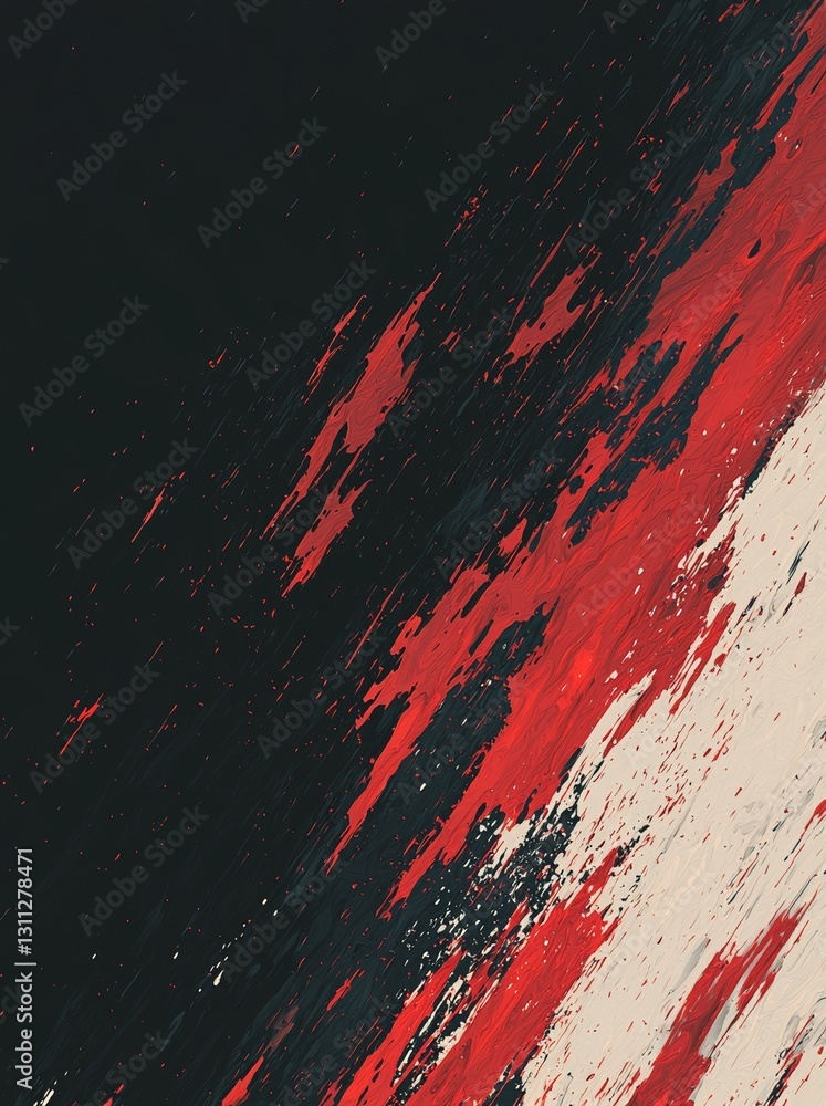 Aufkleber a graphic art pattern featuring an abstract red background with layers of intersecting angles, diamo