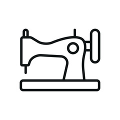 Sewing machine tailor and fashion icon represents efficiency and craftsmanship, perfect for sewing, tailoring, dressmaking, and textile design.