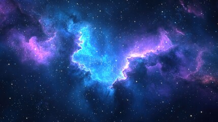 A Colorful Nebula Displayed Against a Dark Starry Space Background