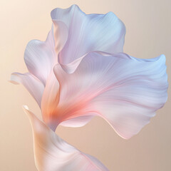 Pastel Gradient Flower Petal on Light White Background &ndash; Soft and Elegant Color Transition in a Minimalist Floral Aesthetic