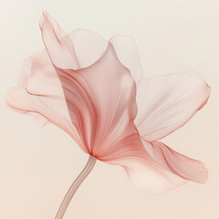 Pastel Gradient Flower Petal on Light White Background &ndash; Soft and Elegant Color Transition in a Minimalist Floral Aesthetic