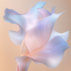 Pastel Gradient Flower Petal on Light White Background &ndash; Soft and Elegant Color Transition in a Minimalist Floral Aesthetic