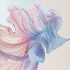 Pastel Gradient Flower Petal on Light White Background &ndash; Soft and Elegant Color Transition in a Minimalist Floral Aesthetic