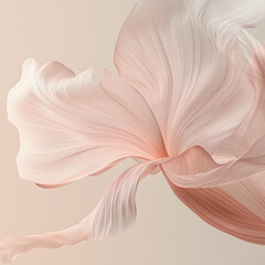 Pastel Gradient Flower Petal on Light White Background &ndash; Soft and Elegant Color Transition in a Minimalist Floral Aesthetic