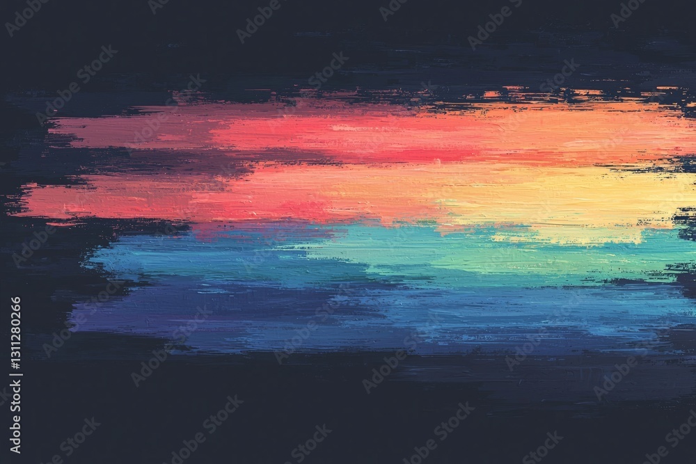 Poster an abstract pattern with a variety of colors forms the background, which has a summer texture