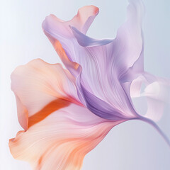 Pastel Gradient Flower Petal on Light White Background &ndash; Soft and Elegant Color Transition in a Minimalist Floral Aesthetic