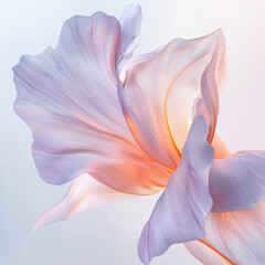 Pastel Gradient Flower Petal on Light White Background &ndash; Soft and Elegant Color Transition in a Minimalist Floral Aesthetic