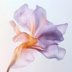 Pastel Gradient Flower Petal on Light White Background &ndash; Soft and Elegant Color Transition in a Minimalist Floral Aesthetic