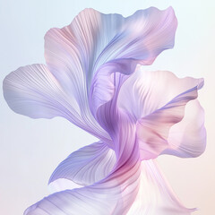 Pastel Gradient Flower Petal on Light White Background &ndash; Soft and Elegant Color Transition in a Minimalist Floral Aesthetic