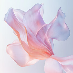 Pastel Gradient Flower Petal on Light White Background &ndash; Soft and Elegant Color Transition in a Minimalist Floral Aesthetic