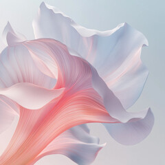 Pastel Gradient Flower Petal on Light White Background &ndash; Soft and Elegant Color Transition in a Minimalist Floral Aesthetic