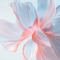 Pastel Gradient Flower Petal on Light White Background &ndash; Soft and Elegant Color Transition in a Minimalist Floral Aesthetic