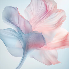 Pastel Gradient Flower Petal on Light White Background &ndash; Soft and Elegant Color Transition in a Minimalist Floral Aesthetic