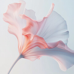 Pastel Gradient Flower Petal on Light White Background &ndash; Soft and Elegant Color Transition in a Minimalist Floral Aesthetic