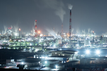 美しい工場夜景　岡山県	