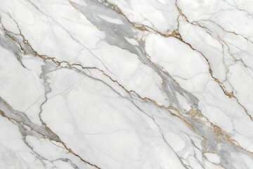 White Marble Texture with Grey and Gold Veins