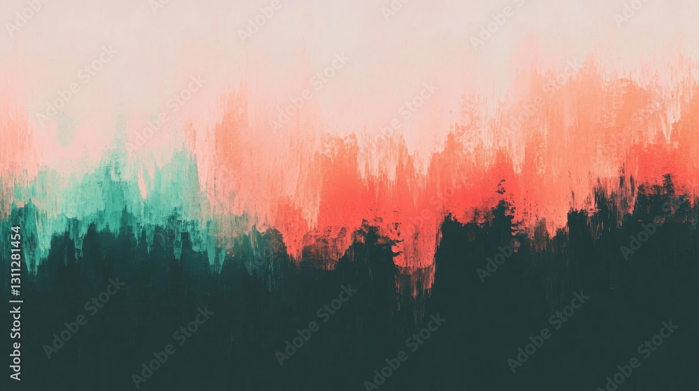 Poster the background features a smooth, defocused abstract photo with an orange gradient and pantone color
