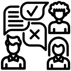 opinion vector outline icon