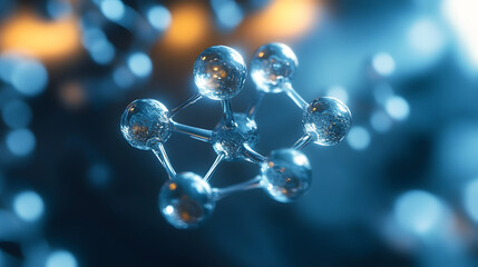 Transparent molecule, peptide structure, biotechnology, cosmetic science, nanotechnology, molecular research, chemistry, skincare innovation, anti-aging formula