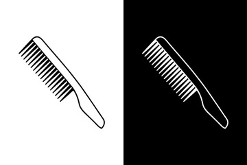 Hair Comb Silhouette Icon High-Resolution Vector File