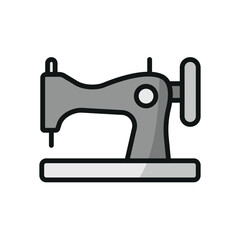 Sewing machine tailor and fashion icon represents efficiency and craftsmanship, perfect for sewing, tailoring, dressmaking, and textile design.