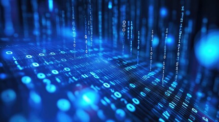 Digital Data Stream: An abstract representation of data flowing through a digital network, showcasing the intricate connections and information exchange inherent in modern technology.