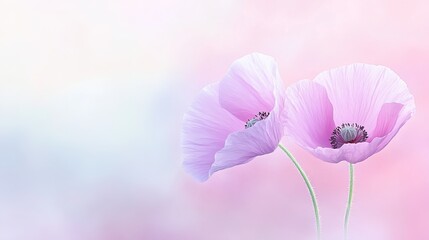 Watercolor Flowers with Soft Delicate Brushstrokes and Pastel Tones, Captured in Natural Light, Artistic Botanical Illustration.