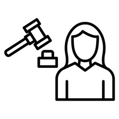 Lawyer Female Icon