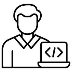 Developer Male Icon