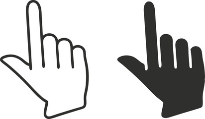 Fototapeta premium Hand click icon. Vector illustration